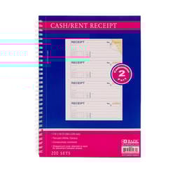 Bazic Products 0.25 in. W X 7.63 in. L Side-Spiral White/Yellow Carbonless Receipt Book