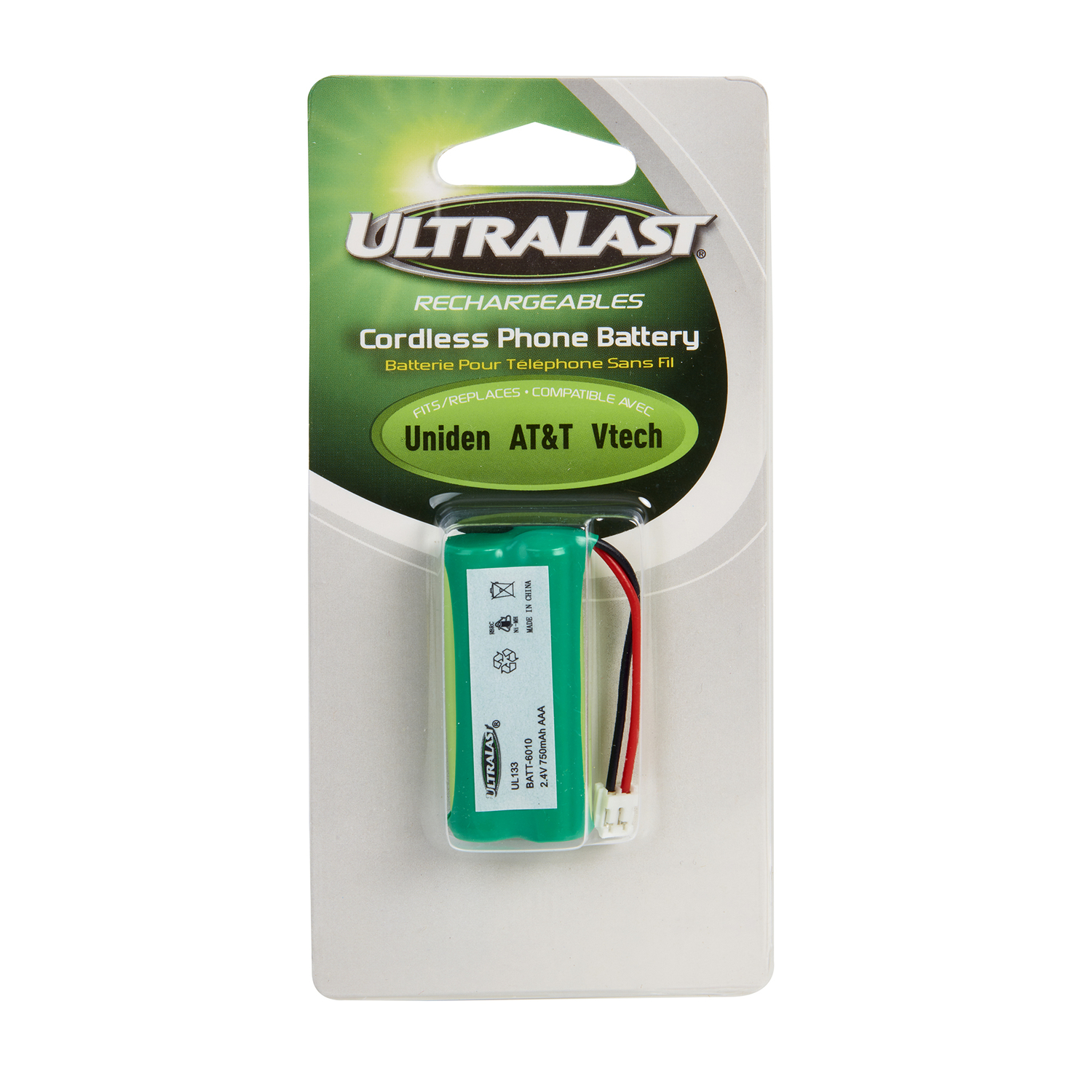Photos - Circuit Breaker UltraLast NiMH AAA 2.4 V 750 mAh Cordless Phone Battery BATT-6010 1 pk