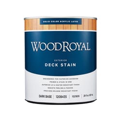 Ace Wood Royal Solid Tintable Flat Tint Base Dark Base Acrylic Latex Deck Stain 1 qt