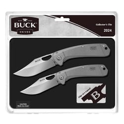 Buck Knives Silver 7CR17 Stainless Steel 4 in. Knife Gift Set