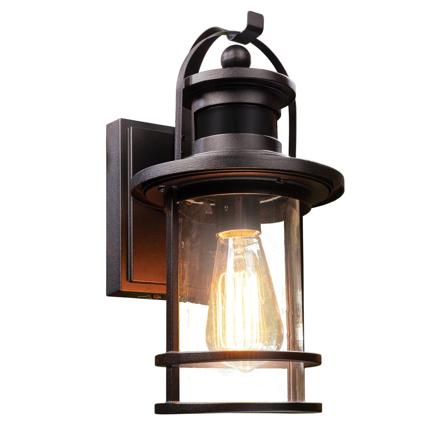 Heath Zenith HZconnect Black Motion-Sensing Incandescent Smart-Enabled Wall Lantern Sansujyuku sansujyuku.com