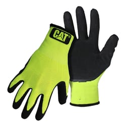 CAT Dipped Palm Gloves Black/High-Vis Green XL 1 pair