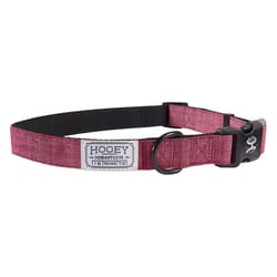 Hooey Mercantile Burgundy/Black Polyester Dog Collar Large