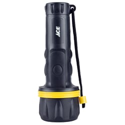 Ace 65 lm Black/Yellow LED Flashlight D Battery