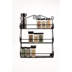 Spectrum Scroll 2.75 in. L X 12.5 in. W X 15.3 in. H Black Spice Organizer