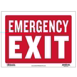 Bazic Products English White Caution Sign 9 in. H X 12 in. W