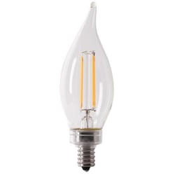 Feit Enhance CA10 (Flame Tip) E12 (Candelabra) Filament LED Bulb Daylight 60 Watt Equivalence 6 pk