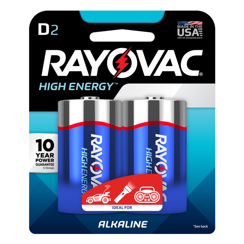 Photos - Household Switch Rayovac High Energy D Alkaline Batteries 2 pk Carded 813-2 GENK.01 