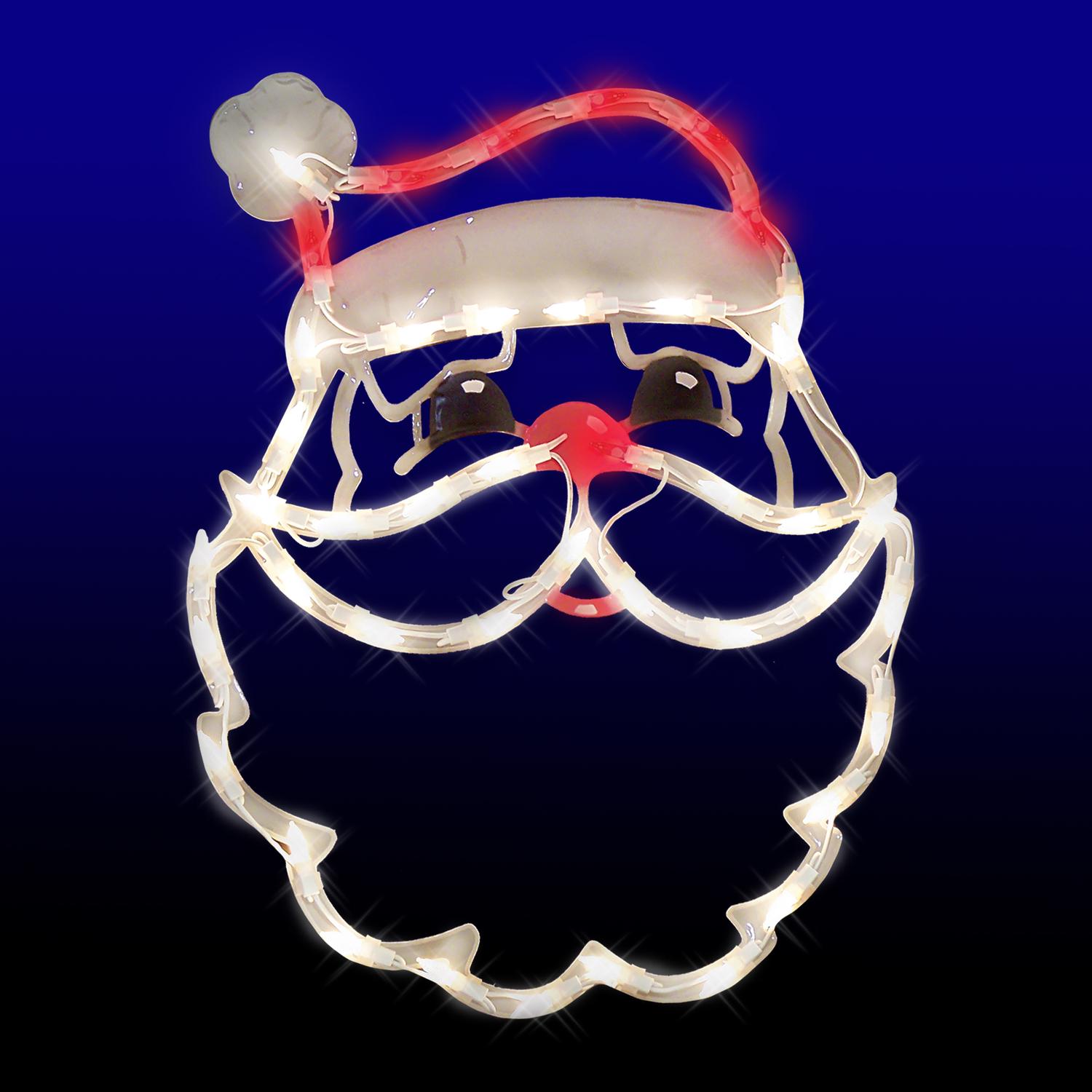 UPC 727223950133 product image for Impact Innovations 14in x 17in Pre-lit Santa Face Silhouette (95013) | upcitemdb.com