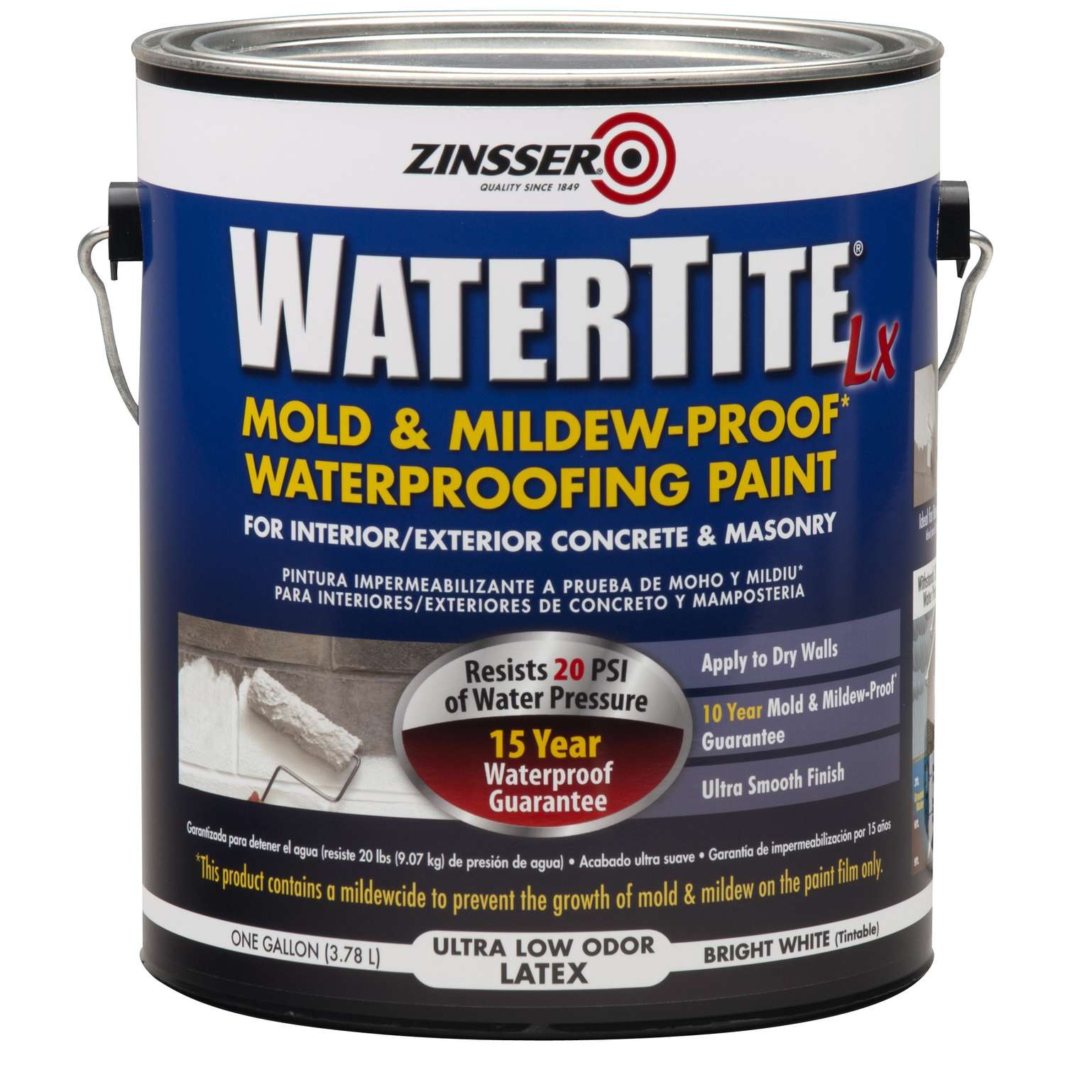 Zinsser WaterTite White Smooth Waterproofing Paint 1 gal - Ace Hardware