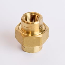 ATC 3/8 in. FPT 3/8 in. D FPT Yellow Brass Union