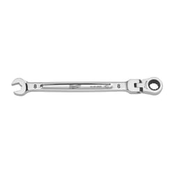 Milwaukee 8 mm X 8 mm 12 Point Metric Flex Head Combination Wrench 5.75 in. L 1 pc