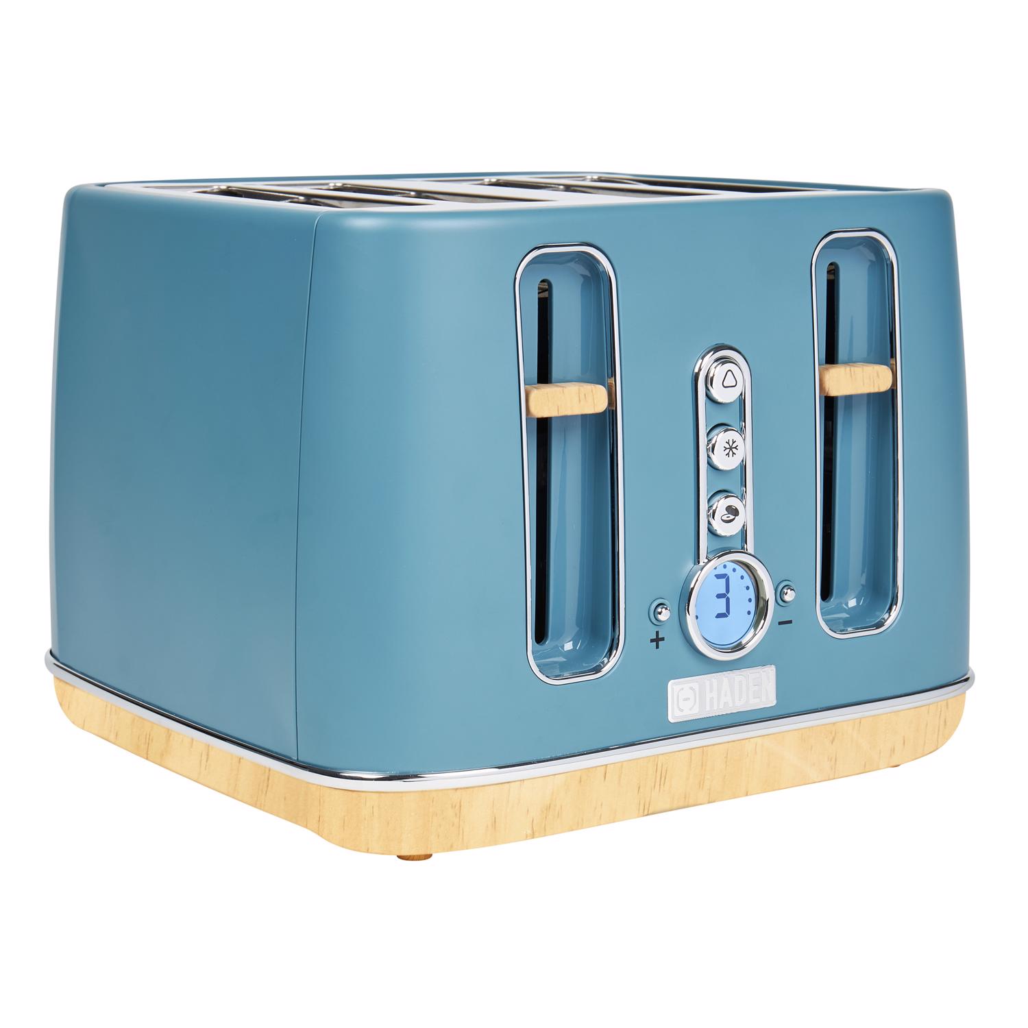 Photos - Toaster Haden Dorchester Stainless Steel Blue 4 slot  9 in. H X 12 in. W X 
