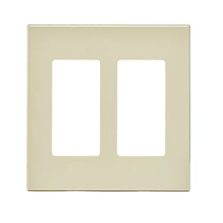 Leviton Decora Plus Light Almond 2 gang Polycarbonate Decorator Screwless Wall Plate 1 pk