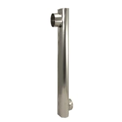 Deflect-O 7.25 in. L X 4.875 in. D Silver Aluminum Skinny Duct