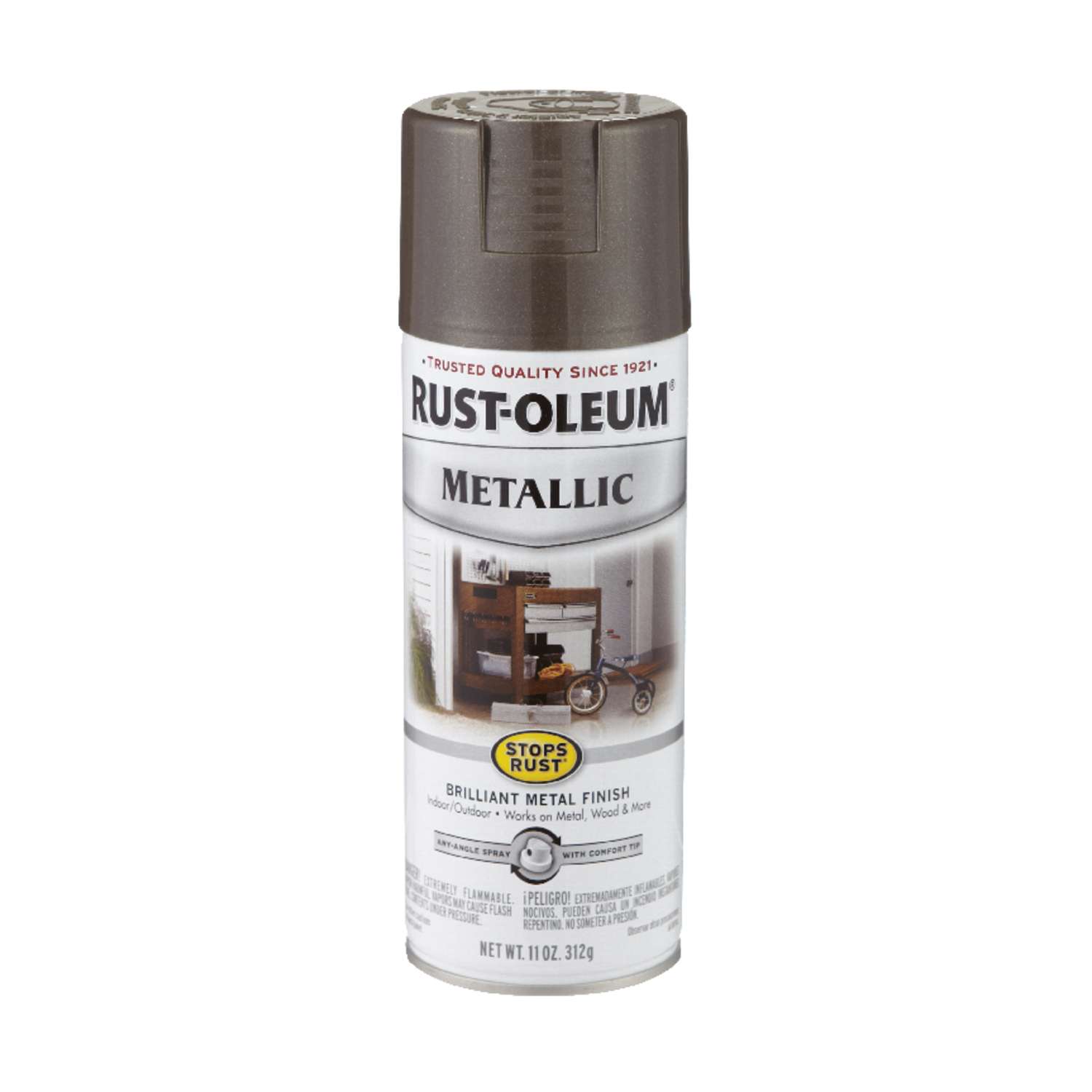 Rust-Oleum Stops Rust Dark Bronze Metallic Spray Paint 11 oz - Ace Hardware