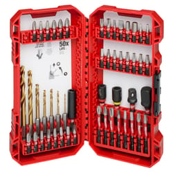 Milwaukee Shockwave Assorted Drill and Driver Bit Set Alloy Steel 50 pc