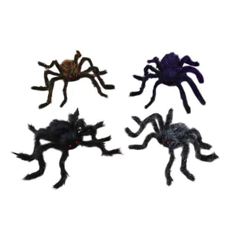 Fun World 11 in. Hairy Spider Halloween Decor - Ace Hardware