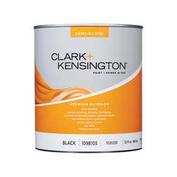 Clark+Kensington Semi-Gloss Black House & Trim Paint & Primer Exterior 1 qt