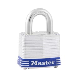 Master Lock 3D 2 25/64 in. H X 1-9/16 in. W Laminated Steel 4-Pin Cylinder Padlock