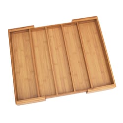 Lipper International 2.5 in. H X 12.75 in. W X 18 in. D Bamboo Adjustable Utensil Tray