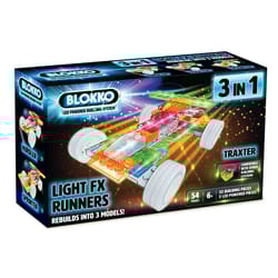 Blokko Light Up Race Car Multicolored 54 pc