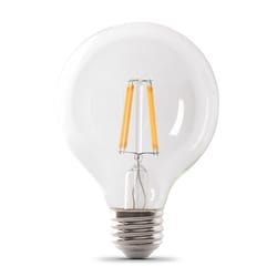 Feit Enhance G25 E26 (Medium) Filament LED Bulb Soft White 60 Watt Equivalence 1 pk