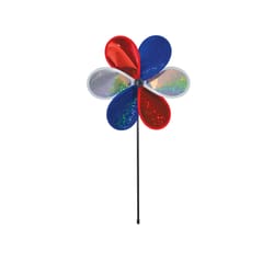 In The Breeze Multicolored Nylon 22 in. H X 12 in. W Patriot Sparkle Flower Garden Stake Spinner