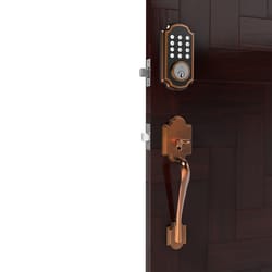 TurboLock Aged Bronze Zinc Electronic Touch Pad Entry Lever