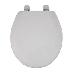 OakBrook Collection Laurel Round White Wood Toilet Seat