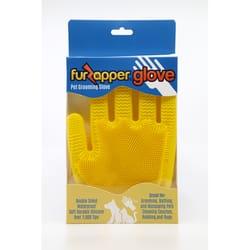 FurZapper Yellow All Pets Grooming Gloves