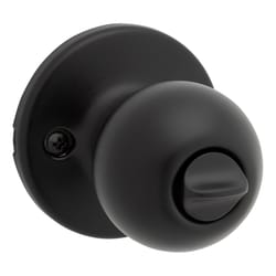 Kwikset Polo Traditional Matte Black Keyed Entry Door Knob 1-3/4 in.