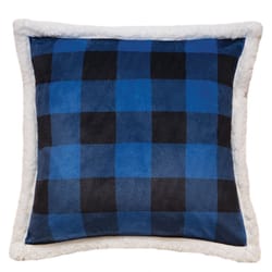 Carstens Inc 18 in. H X 3 in. W X 18 in. L Blue/Black/White Polyester Pillow