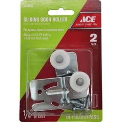 Ace 7/8 in. D X 1/4 in. L Nylon/Steel Roller Assembly 2 pk