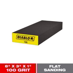 Diablo 8 in. L X 3 in. W X 1 in. 100 Grit Fine Block Sanding Sponge