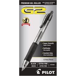 Pilot G-2 Black Retractable Gel Pen 12 pk