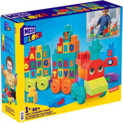 Mattel Mega bloks ABC Learning Train Building Set Multicolored 60 pc