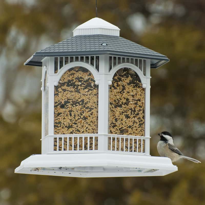 Audubon Wild Bird 10 lb. Plastic Deluxe Gazebo Bird Feeder 6 ports