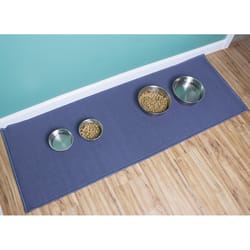 Ritz 60 in. W X 20 in. L Blue Floor Mat