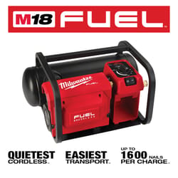 Milwaukee M18 FUEL 2 gal Horizontal Portable Quiet Air Compressor 135 psi