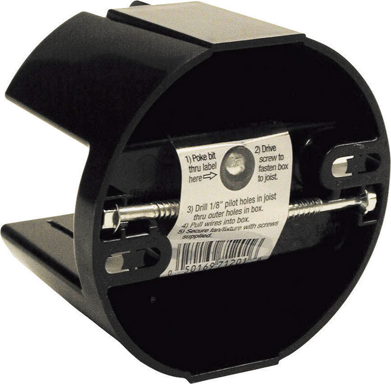 Photos - Electrical Wire & Cable RACO 12-1/2 cu in Round Polycarbonate 1 gang Fan Box Black 7120 