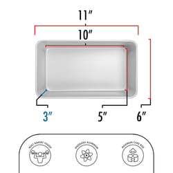 Fat Daddio's ProSeries 6 in. W X 11 in. L Bread Pan Silver 1 pc