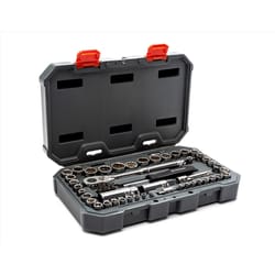 Crescent 1/4 and 3/8 in. drive Metric and SAE 6 and 12 Point Socket Wrench Set 50 pc