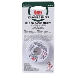 Oatey 4 oz Solid Wire Solder 0.125 in. D Tin/Lead 50/50 1 pc