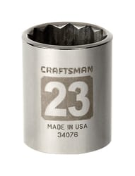 Craftsman 23 mm X 1/2 in. drive 12 Point Shallow Socket 1 pc