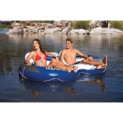 Intex River Run II Blue/White Plastic Inflatable Lounge Double Pool Float