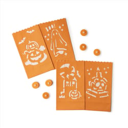 Flickering Frights Halloween White Luminary Pathway Decor