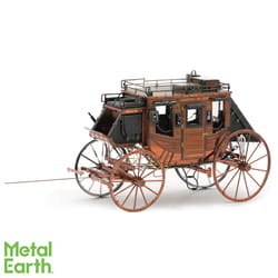 Fascinations Metal Earth Wild West Stagecoach 3D Model Kit Metal Black/Brown