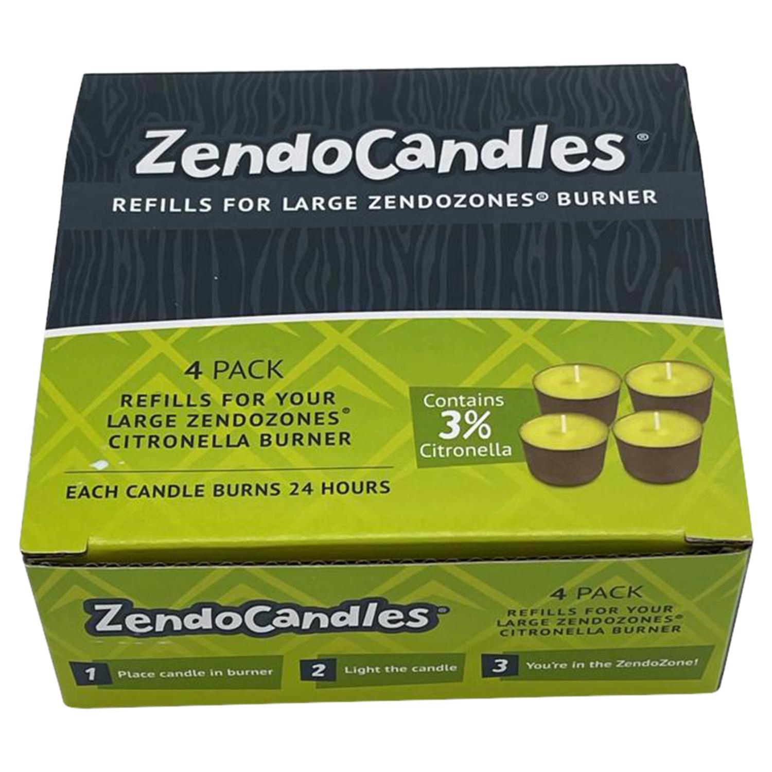 ZendoZones ZendoCandles Citronella Candle Candle For Mosquitoes 4 pk
