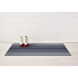 Chilewich 36 in. W X 60 in. L Denim Block Stripe Vinyl Floor Mat